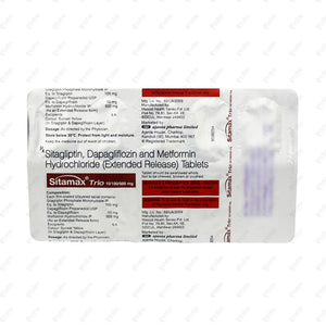 SITAMAX TRIO 10/100/500MG 10 Tablets
