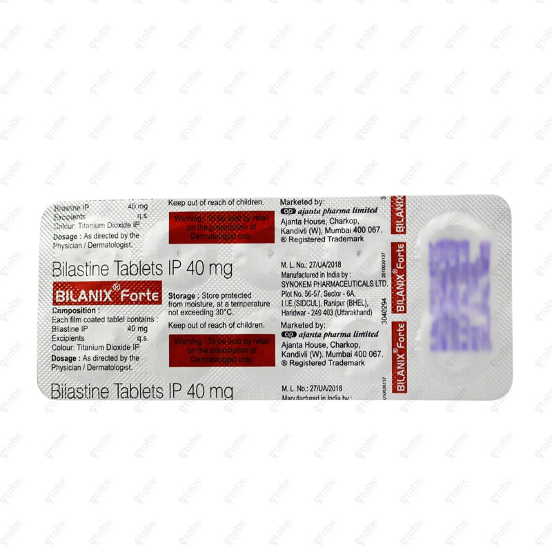 Bilanix Forte 40mg Tablet 10's