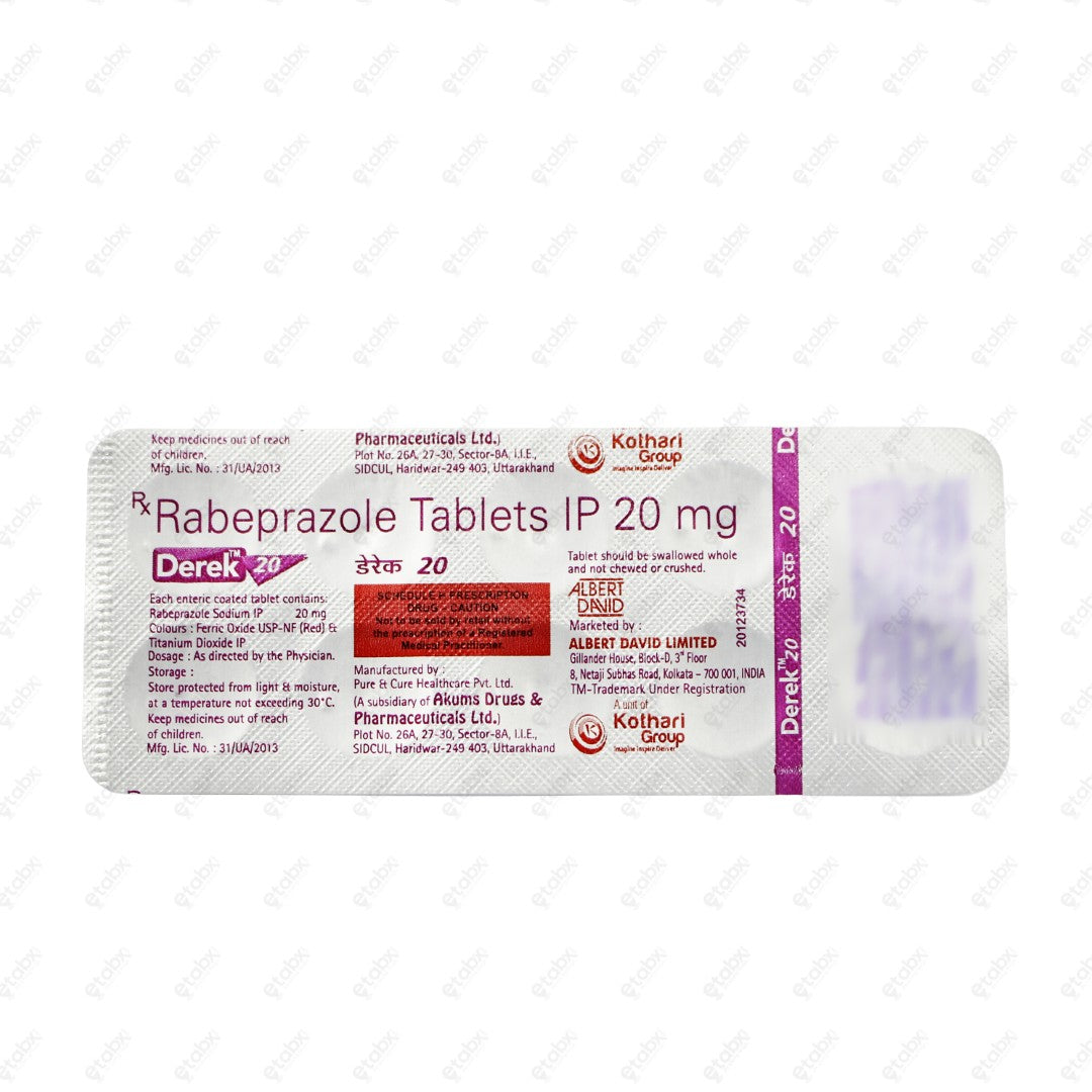Derek 20mg Tablets 10's