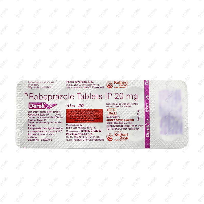 Derek 20mg Tablets 10's