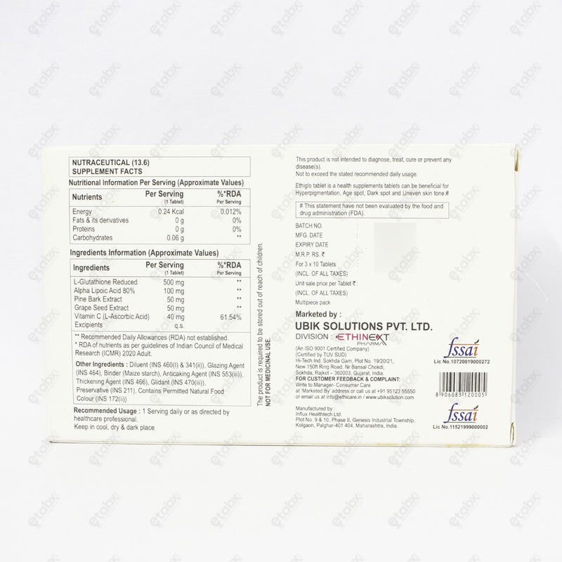 ETHIGLO Tablets 10'S