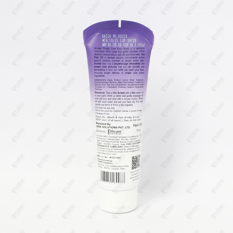 Acmed Pimple Care Face Wash 70gm