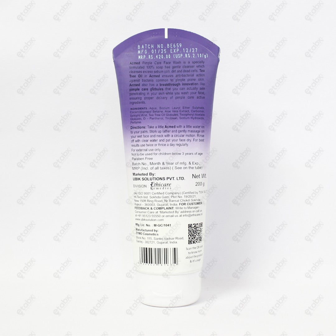 Acmed Gentle Pimple Care Face Wash 200gm
