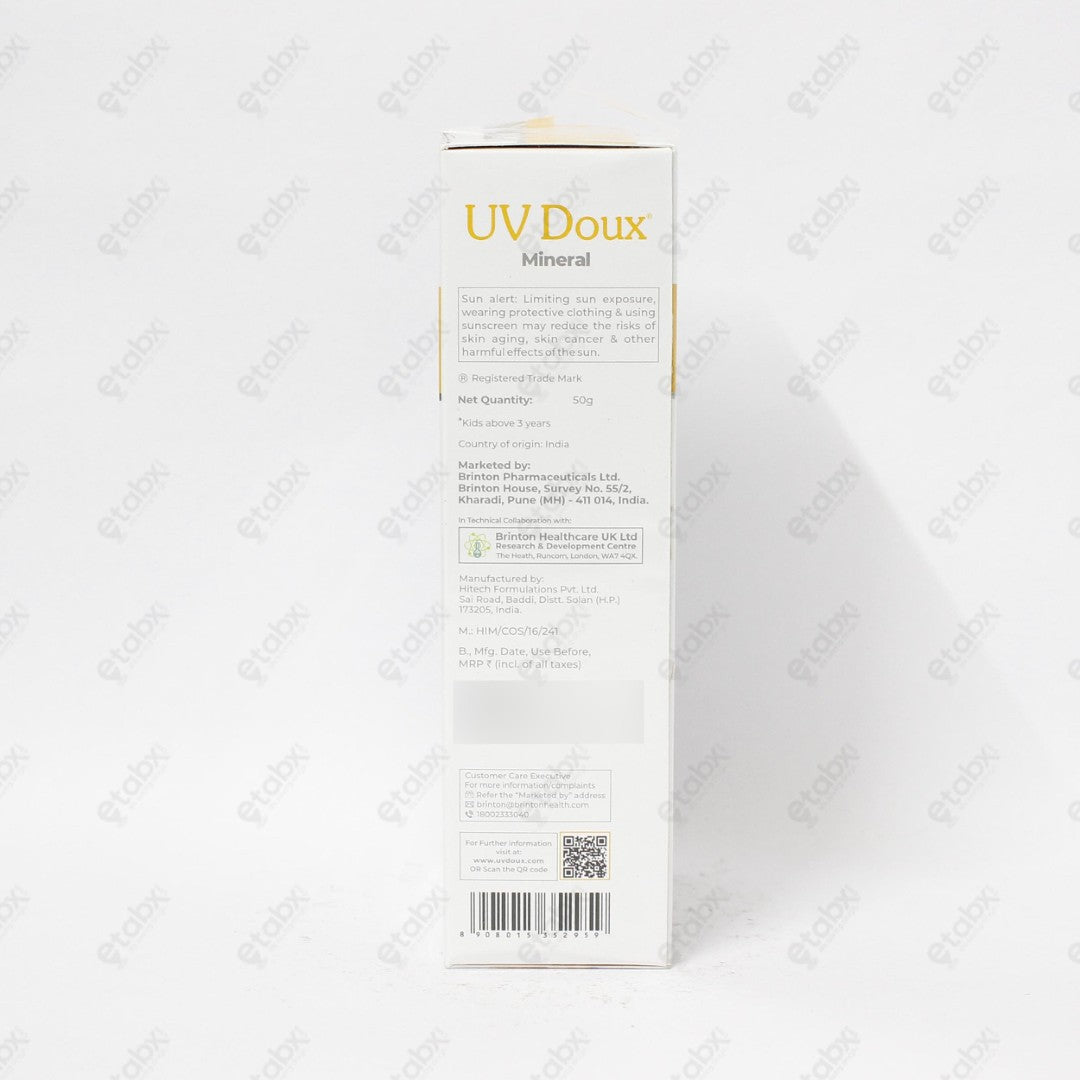 UV Doux Mineral Sunscreen Gel SPF 50 PA+++ 50gm