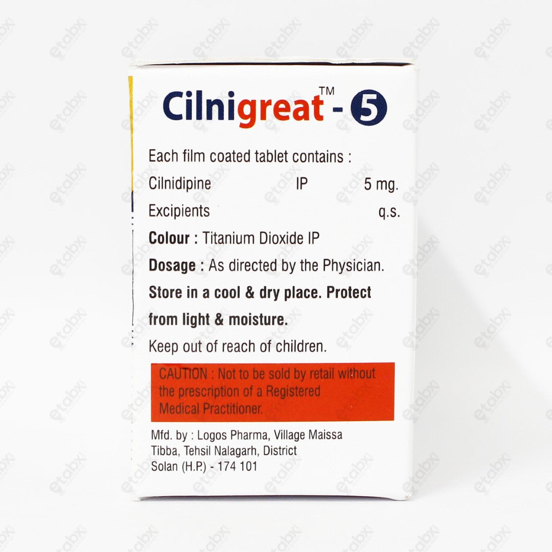 Cilnigreat 5 Tablet 15's
