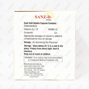 Sanz D3 60K Softgels 4's