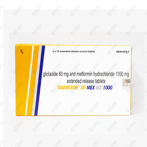 DIAMICRON XR MEX 60/1000 Tablet 10's