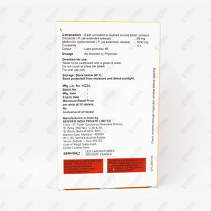 DIAMICRON XR MEX 60/1000 Tablet 10's