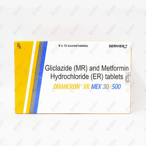 Diamicron XR Mex 30/500mg Tablet 15's