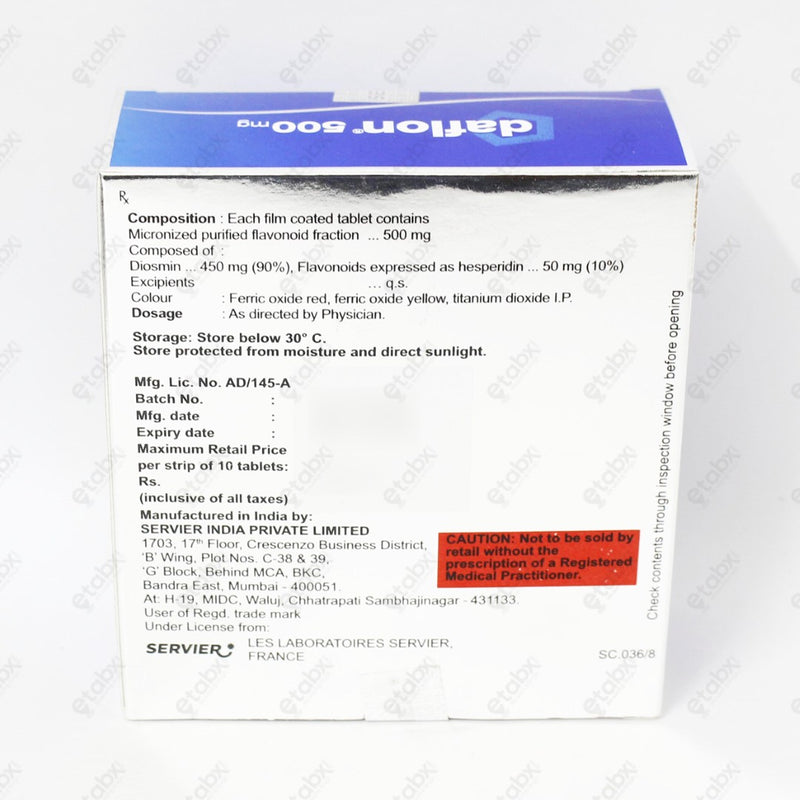 Daflon 500mg Tablet 10's