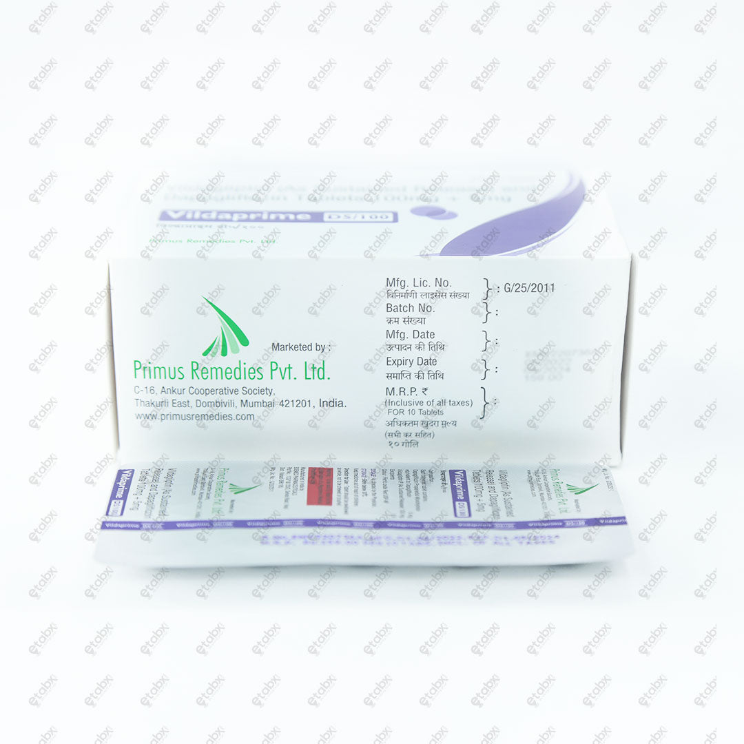 Vildaprime D 5/100mg Tablets 10's